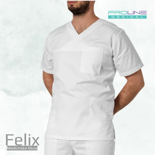 Muški model uniforme Felix, bela